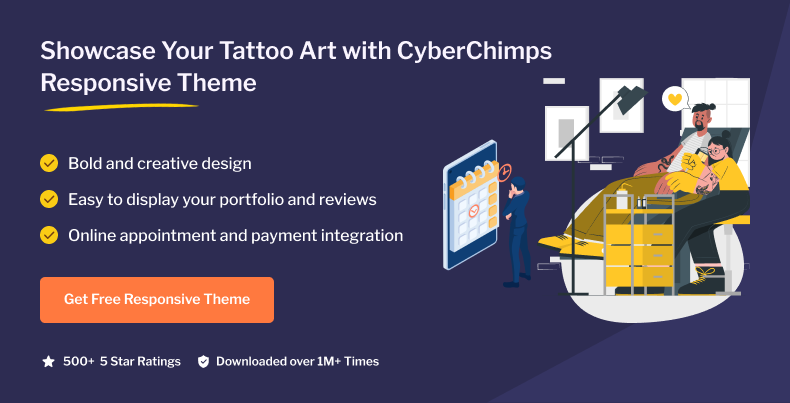 Showcase your tattoo art with CyberChimps Responsive Theme